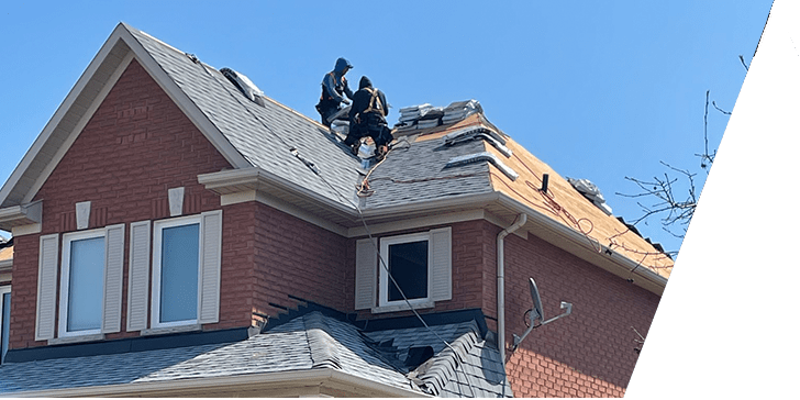 Best home renovation in Milton, our employees installing a new roof